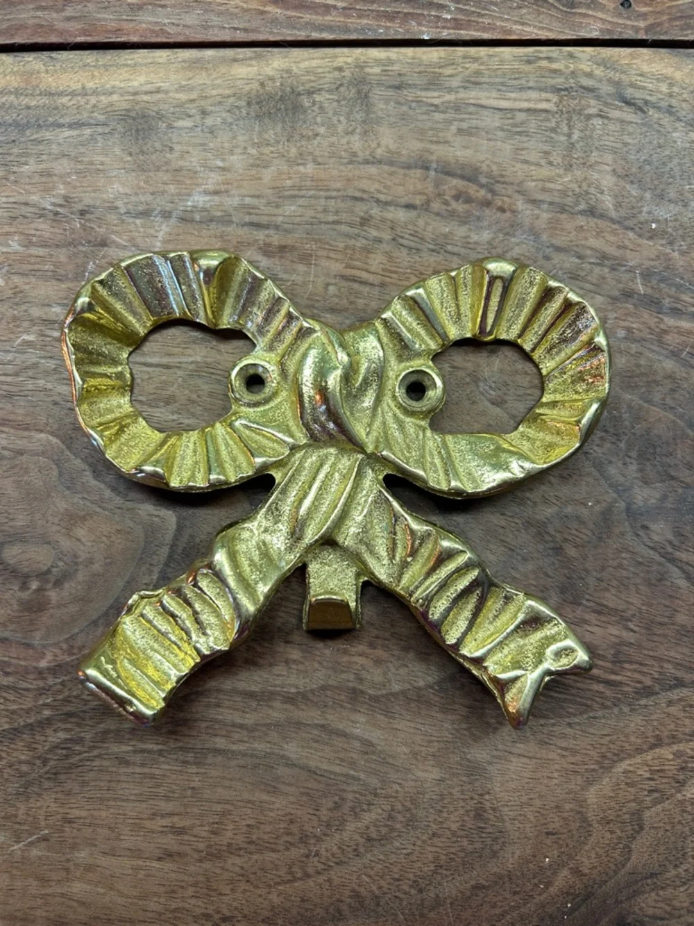 Decorative Brass Bow Wall Hook